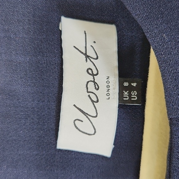 Closet London Womens Be a Lady Navy Fit Flare Pleatied Front A-Line Boat Neck 4 - Picture 6 of 12